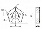 Чертеж пластины 5-гранной PNUM (10113)-110408