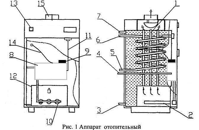 Чертеж газового котла АКГВ-23,2 Чертеж газового котла АКГВ-23,2