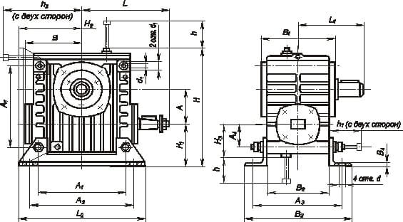 Чертеж редуктора РЧУ 80А-13-56